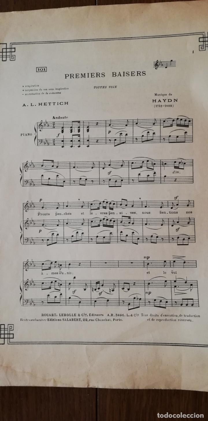 Partituras musicales: Premiers Baisers - Haydn - Foto 1