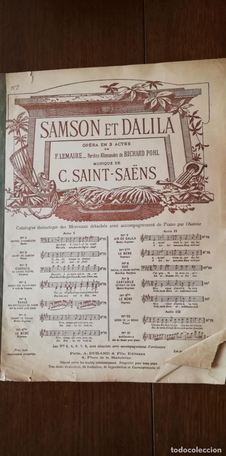 Partitions Musicales: Samson et Dalila - Camille Saint-Sa&euml;ns - n&deg;7 Air de Dalila