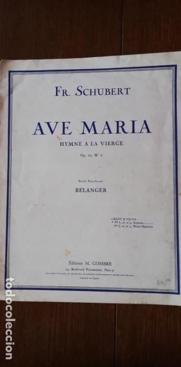 Partitions Musicales: Ave Maria - Franz Schubert