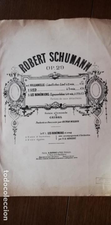 Partituras musicales: Lied Op.29 n&deg;2 - Robert Schumann - Foto 1