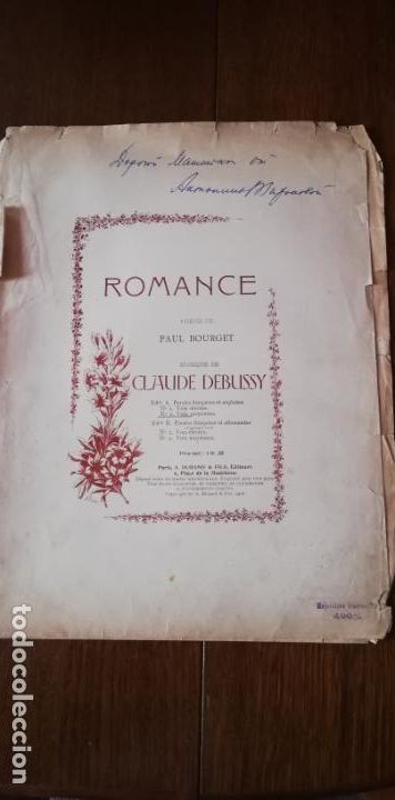 Partitions Musicales: Romance - Claude Debussy