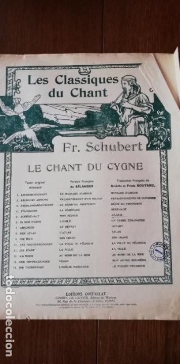 Partitions Musicales: Le chant du cygne - Franz Schubert