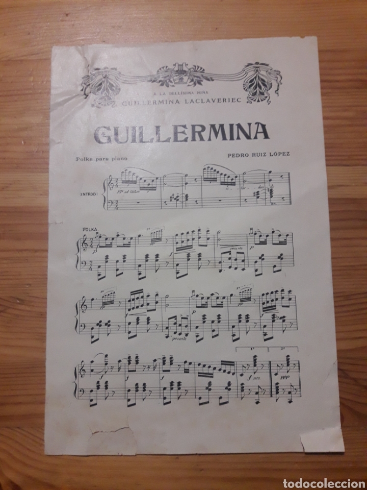 Musical scores: Partitura Guillermina POLKA PIANO Pedro Ruiz Guillermina Laclaveriec