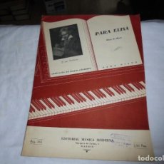 Partituras musicales: PARA ELISA COLECCION DE PIEZAS CELEBRES PARA PIANO