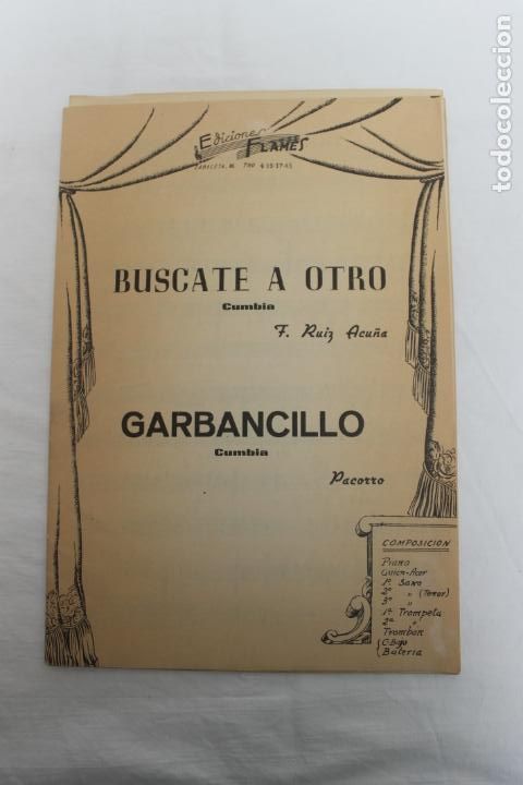 Partiture musicali: PARTITURA BUSCATE A OTRO, GARBANCILLO, CUMBIA, EDICIONES FLAMES