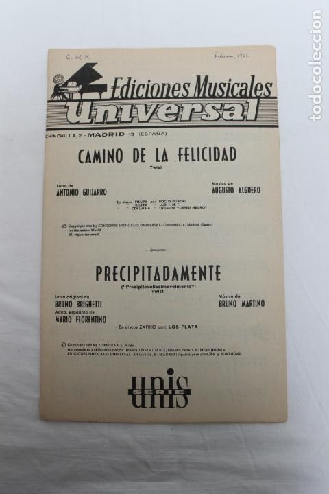 Partiture musicali: PARTITURA CAMINO DE LA FELICIDAD / PRECIPITADAMENTE, 1965
