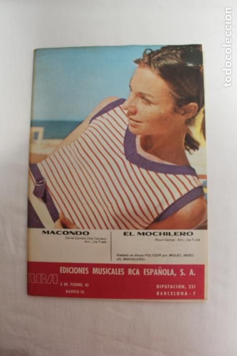 Partitions Musicales: PARTITURAS MACONDO DE DANIEL CAMINO / EL MOCHILERO DE ROSSI- GEORGE RCA ESPA&Ntilde;OLA , 1970