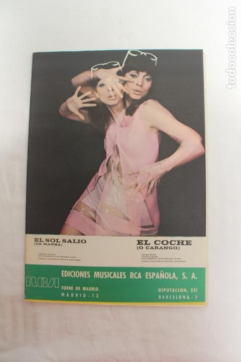 Partitions Musicales: PARTITURAS EL SOL SALIO DE MANHA/ EL COCHE O CARANGO RCA ESPA&Ntilde;OLA, 1968
