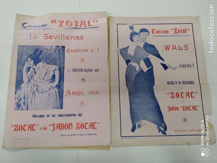 Partituras musicais: LOTE 2 ANTIGUA PARTITURAS MUSICA COLECCION ZOTAL SEVILLANAS + VALS