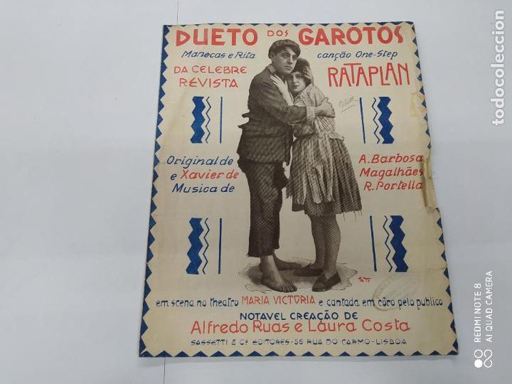 Partituras musicais: ANTIGUA PARTITURA MUSICA DUETO GAROTOS RATAPLAN