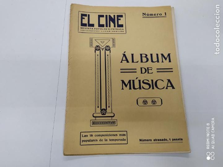 Partituras musicais: ANTIGUA REVISTA PARTITURAS EL CINE ALBUM DE MUSICA NUMERO 1