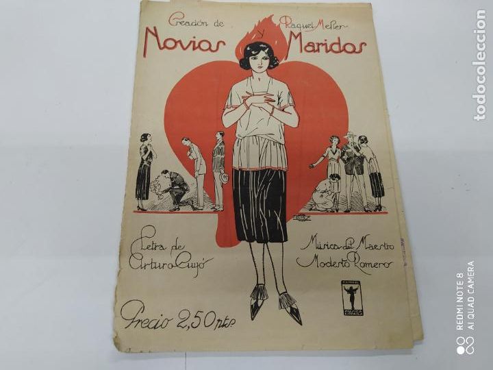 Partituras musicais: ANTIGUA PARTITURA MUSICA NOVIOS Y MARIDOS