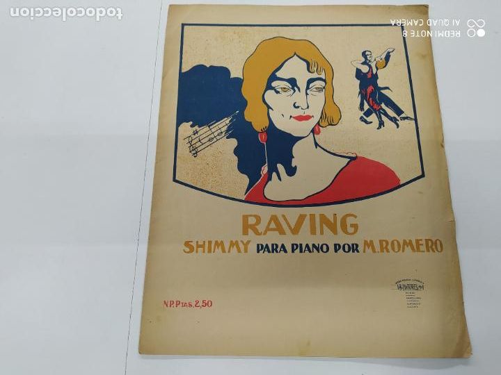Partituras musicais: ANTIGUA PARTITURA MUSICA RAVING SHIMMY PARA PIANO POR M ROMERO