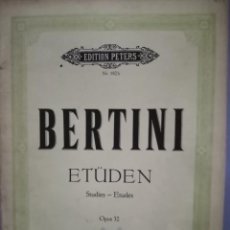 Partituras musicales: BERTINI ESTUDIOS OPUS 32 PIANO. Lote 212267346