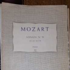 Partituras musicales: MUSICA GOYO - PARTITURAS - MOZART - SONATA 15 DO MAYOR - RARA - UU99 DSH1. Lote 212505155
