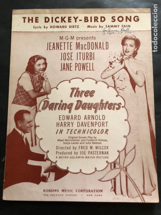 Partituren: Partitura piano jeanette MacDonald Jose iturbi jane Powell