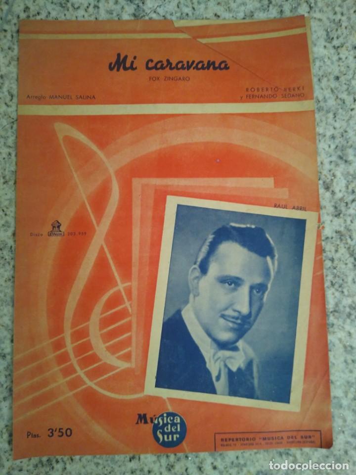 Musical scores: Partitura mi caravana. Roberto Berni y Fernando Sedano.
