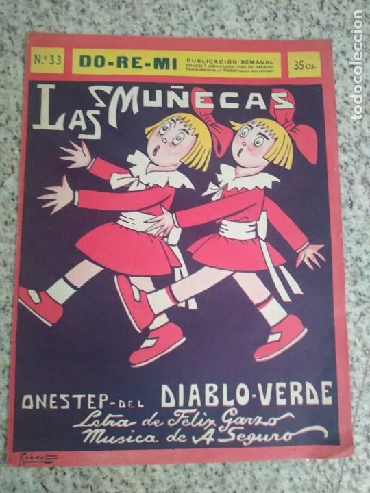 Partituras musicales: Partitura num 33 Do- re- mi Las mu&ntilde;ecas. Diablo verde.
