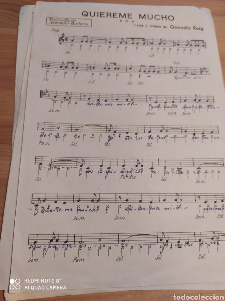 Musical scores: A VIRXEN DE GUADALUPE, MI SERENATA, LA ESTUDIANTINA CANTA, CHICLANERA Y QUI&Eacute;REME MUCHO. PARTITURAS