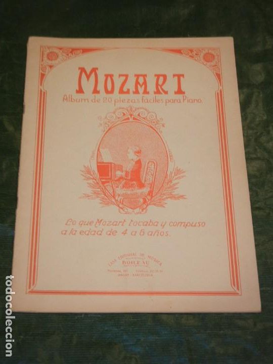 Musical scores: MOZART - ALBUM DE 20 PIEZAS FACILES PARA PIANO - BOILEAU 1980