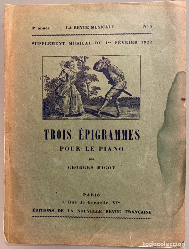 Partituren: Georges Migot. Trois &Eacute;pigrames pour le Piano