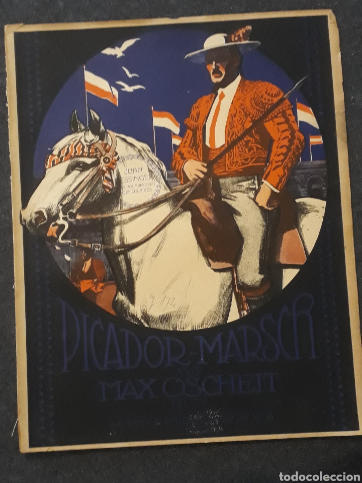 Partituras musicais: Partitura Picador Marsch. Marche su Tor&eacute;ador. Marcha del toreador.Max Oscheit