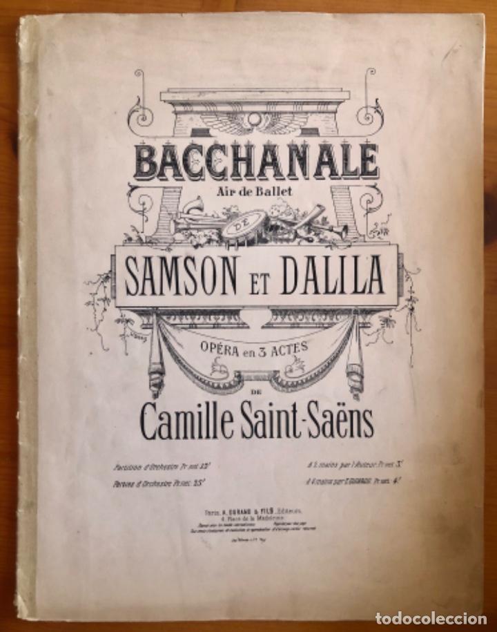 Partitions Musicales: PARTITURA- SAMSON ET DALILA- CAMILLE SAINT- SAENS- PARIS- Ca 1930