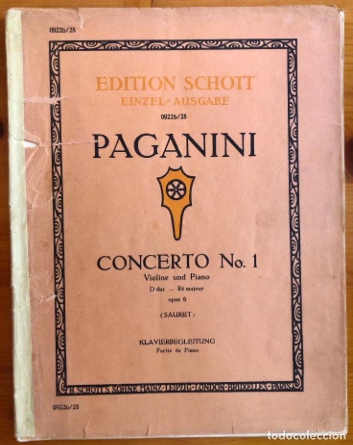 Partitions Musicales: PARTITURA- PAGANINI- CONCERTO N&ordm; 1- ED. SCHOTT- MAINZ Ca 1930