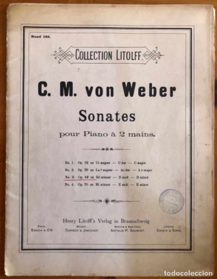 Partitions Musicales: PARTITURA- C.M. VON WEBER- SONATES- COLECCION LITOFF- Ca 1930