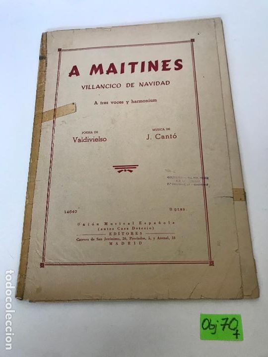 Partituras musicales: A Mart&iacute;nez - Foto 1