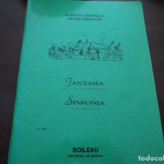 Partituras musicales: FANTASIA PER A PIANO I ORQUESTRA, SINFONIA IN SOL MAGGIORE, ALBERTO SANPABLO - JAVIER ARMENTER. Lote 238374425