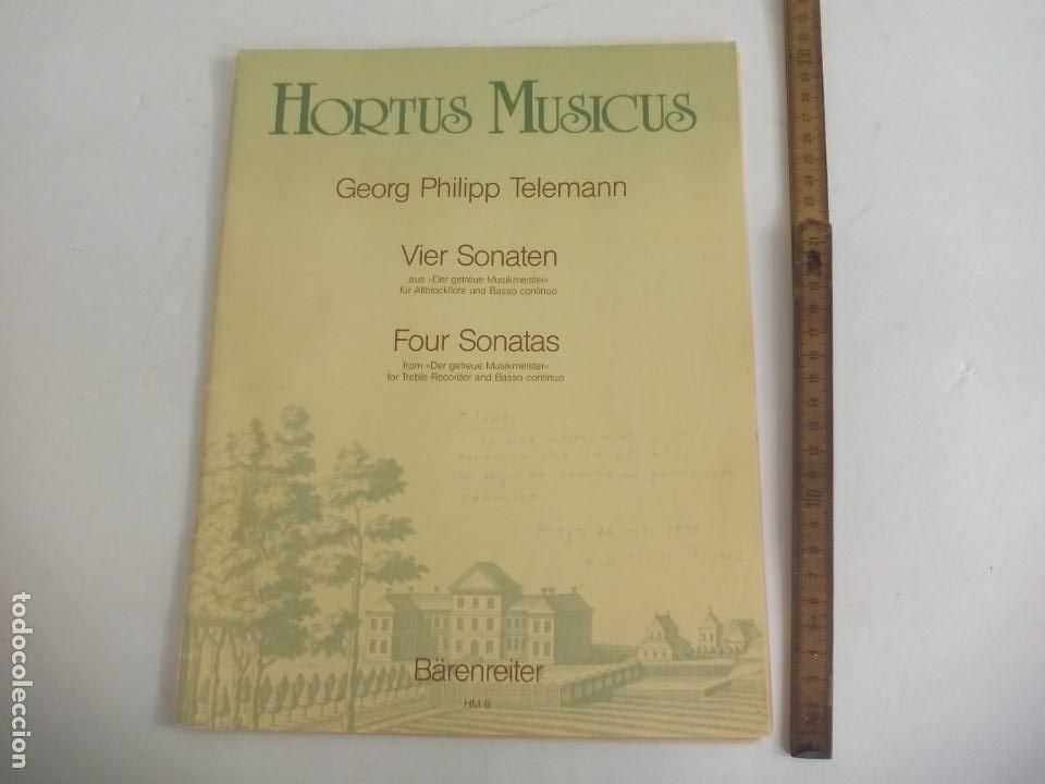 Partituren: GEORG PHILIPP TELEMANN. VIER SONATEN. FOUR SONATAS. B&Auml;RENREITER hM 6. 1963. HORTUS MUSICUS