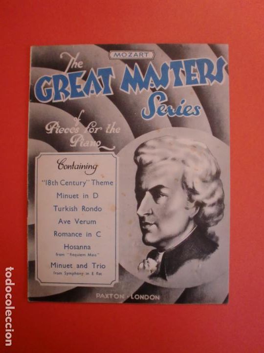 Partituras musicais: MOZART THE GREAT MASTERS SERIES OF PIECES FOR THE PIANO 1942