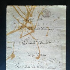 Partituras musicales: PARTITURA MANUSCRITA 1864.LINDA DE CHAMOUNIX -DONICETTI..SELLOS DE AGUA Y JUDICIAL. ENVIO INCLUIDO.