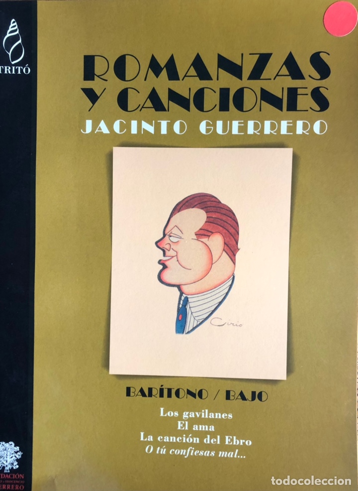 Partituras musicais: Jacinto Guerrero, Romanzas y Canciones para bar&iacute;tono/bajo