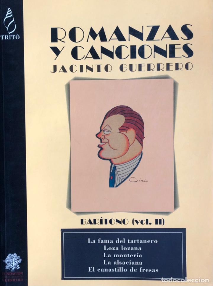 Partituras musicais: Jacinto Guerrero, Romanzas y Canciones para bar&iacute;tono, vol. II