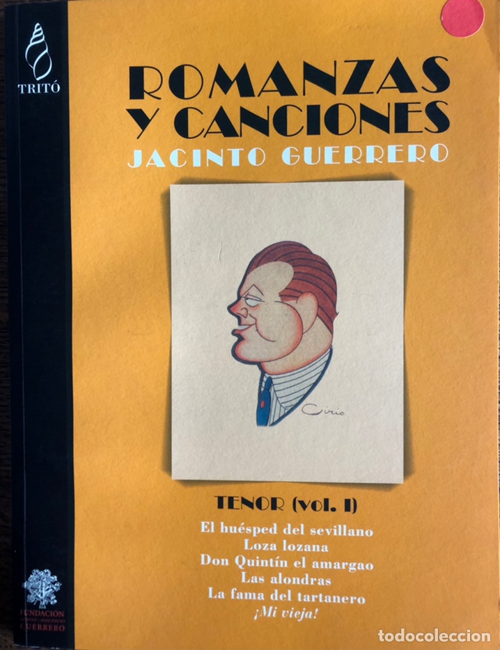 Partituras musicais: Jacinto Guerrero, Romanzas y Canciones para tenor, vol. I