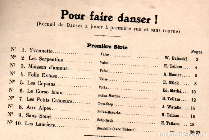 Partituras musicales: POUR FAIRE DANSER - RECUEIL DE DANSES POUR PIANO 1ª Y 2ª PARTES (NICE, S. F.) - Foto 4 - 260330360
