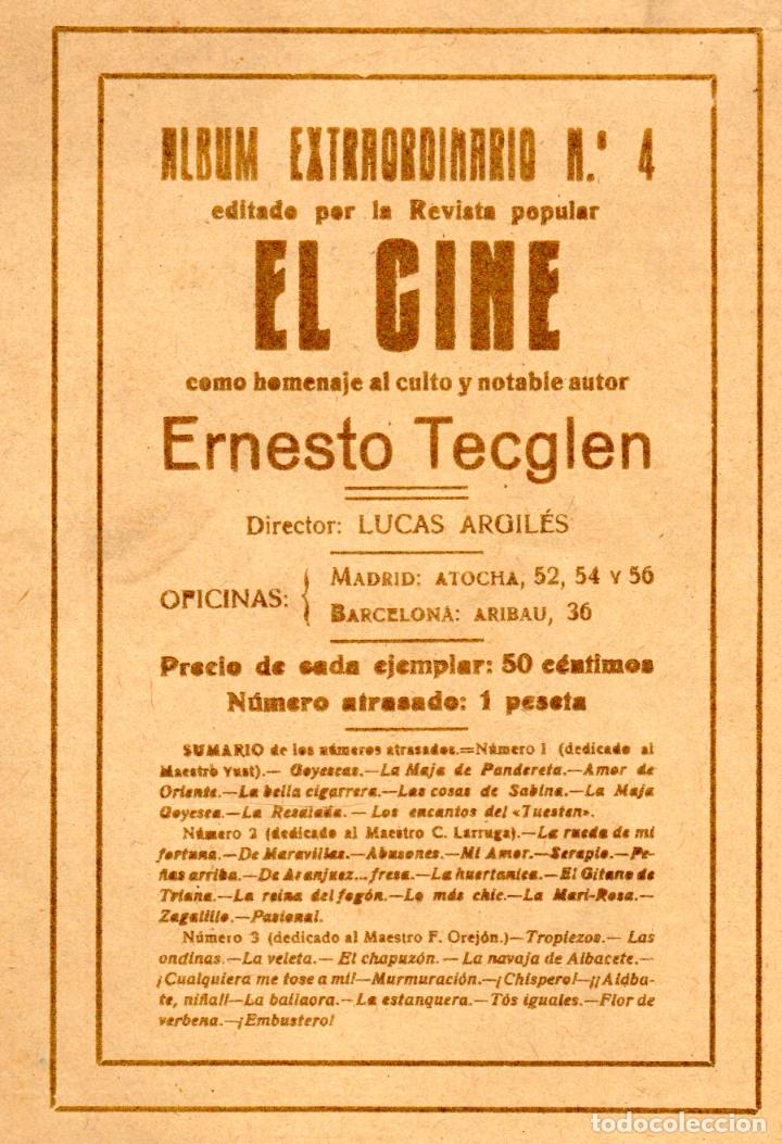 Partituras musicales: ERNESTO TECGLEN - MÚSICA POPULAR (EL CINE, 1916) - Foto 2 - 260334165