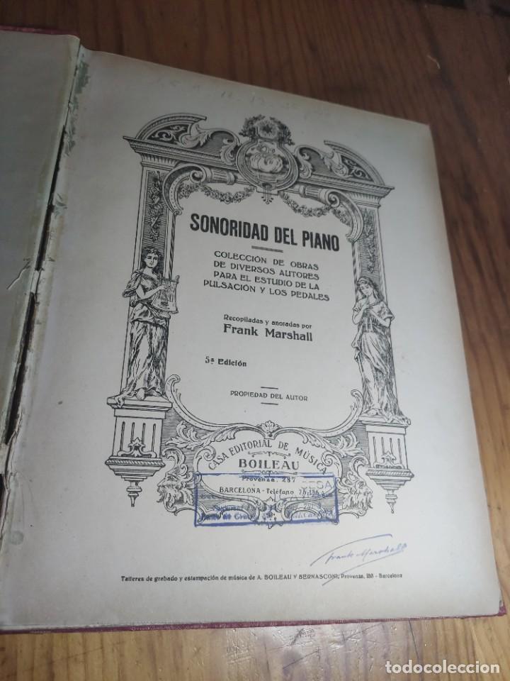 Partitions Musicales: Sonoridad del piano. Frank Marshall i King. Firmado autor + Estudio pr&aacute;ctico sobre los pedales.