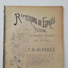 Partituras musicales: RECUERDOS DE ESPAÑA, F. M. ALVAREZ, PARTITURA 9 PÁGINAS. Lote 269095608