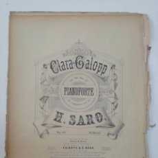 Partituras musicales: CLARA-GALOPP, H. SARO PARTITURA 5 PÁGINAS. Lote 269095703