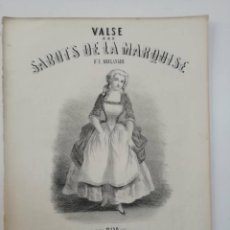Partituras musicales: VALSE DES SABOTS DE LA MARQUISE, E. BOULANGER, FRED. BURGMÜLLER, PARTITURA 2 PÁGINAS. Lote 269095718