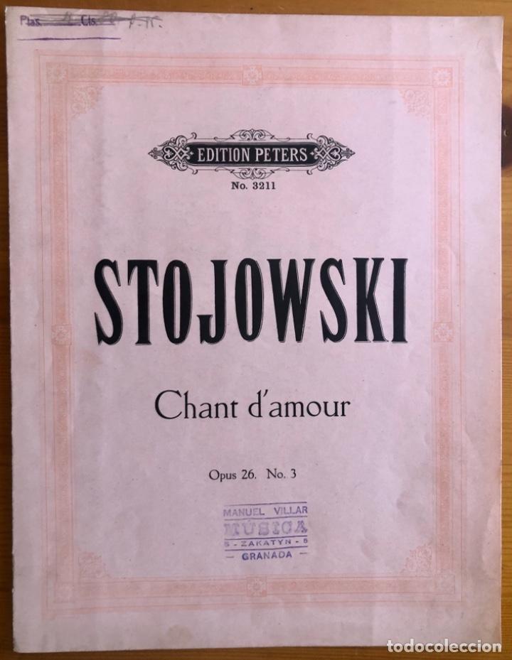 Partitions Musicales: PARTITURA- STOJOWSKI- CHAT D' AMOUR- EC. PETERS- LEIPZIG- Ca 1930