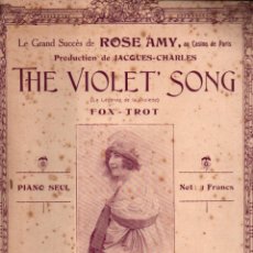 Partituras musicales: MAURICE YVAIN : THE VIOLET SONG FOX TROT (MAILLOCHON). Lote 277168843