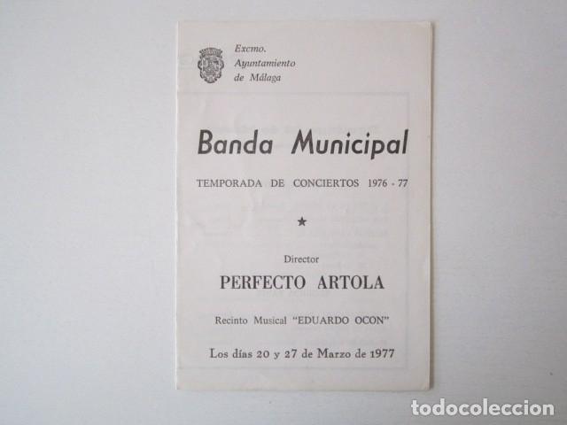 Partituras musicales: PROGRAMA DE LA BANDA MUNICIPAL DE MALAGA - Foto 1