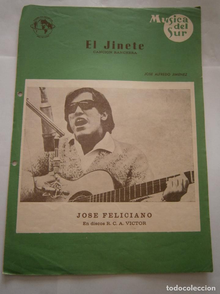 Partiture musicali: ANTIGUA PARTITURA MUSICAL - EL JINETE - JOSE FELICIANO - LC2