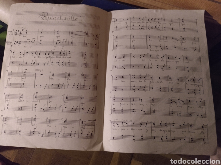 Partituras musicales: Canto al grillo partitura manuscrita Bilbao 1928