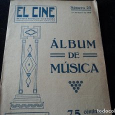 Partituras musicales: EL CINE REVISTA POPULAR ILUSTRADA, ALBUM DE MUSICA Nº 23, AÑO 1919