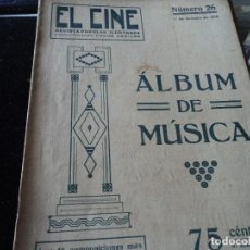 Partituras musicales: EL CINE REVISTA POPULAR ILUSTRADA, ALBUM DE MUSICA Nº 26, AÑO 1919